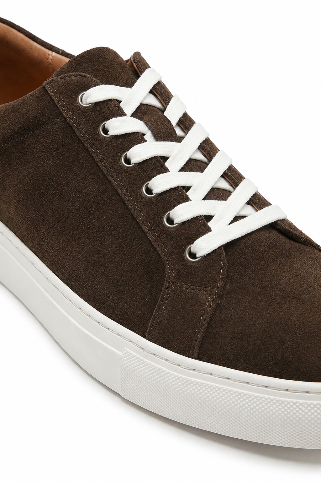 Low-top Suede Sneaker — Coffee Brown — Sneakers