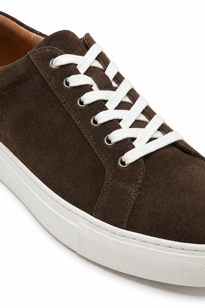 Low-top Suede Sneaker — Coffee Brown — Sneakers