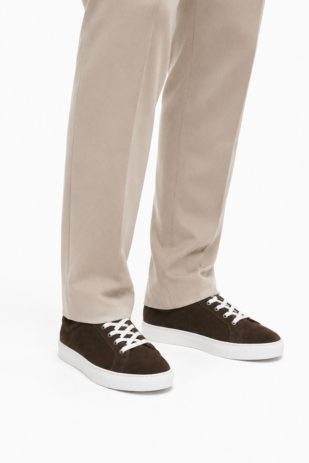 Low-top Suede Sneaker — Coffee Brown — Sneakers