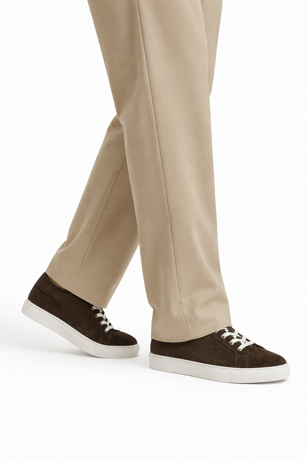 Low-top Suede Sneaker — Coffee Brown — Sneakers