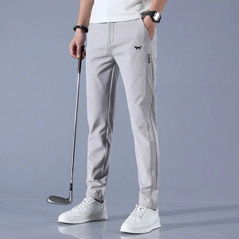 Men's Slim Fit Golf Trousers - front view | SAINT DOR