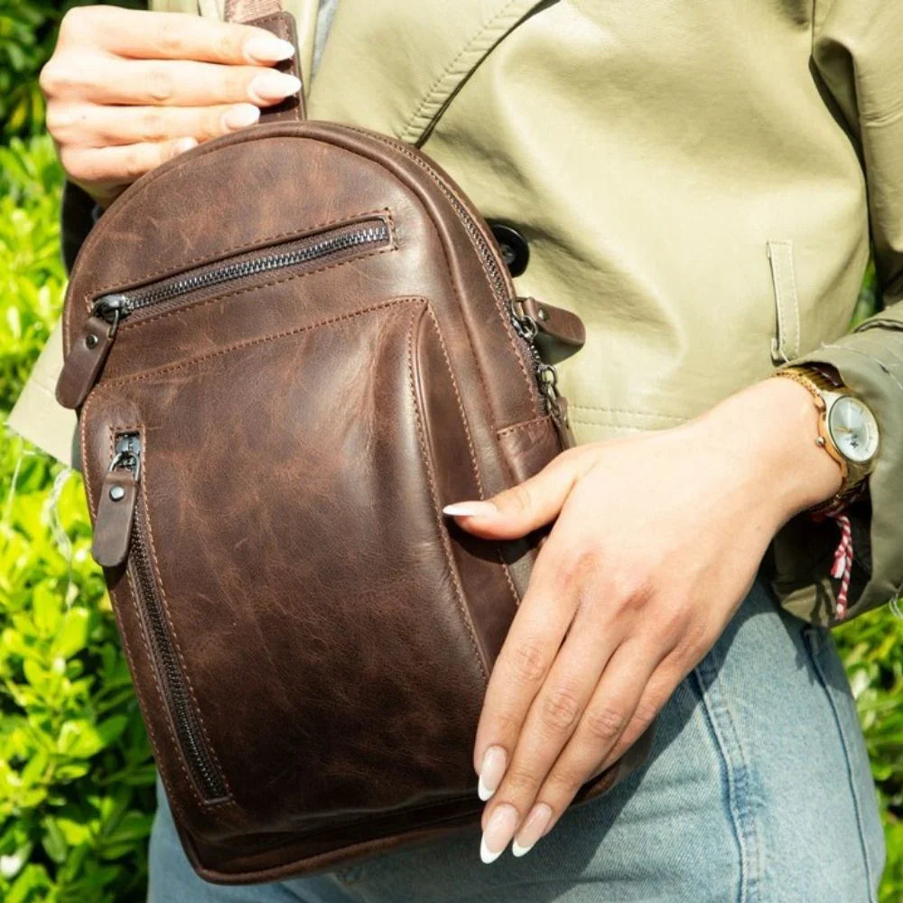 Leather Crossbody Bag – Full-grain leather – view 4