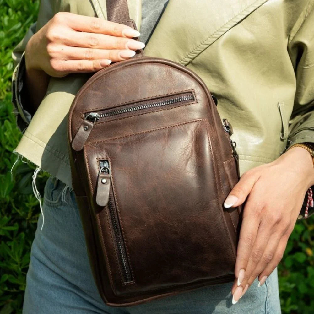 Leather Crossbody Bag – Full-grain leather – view 3