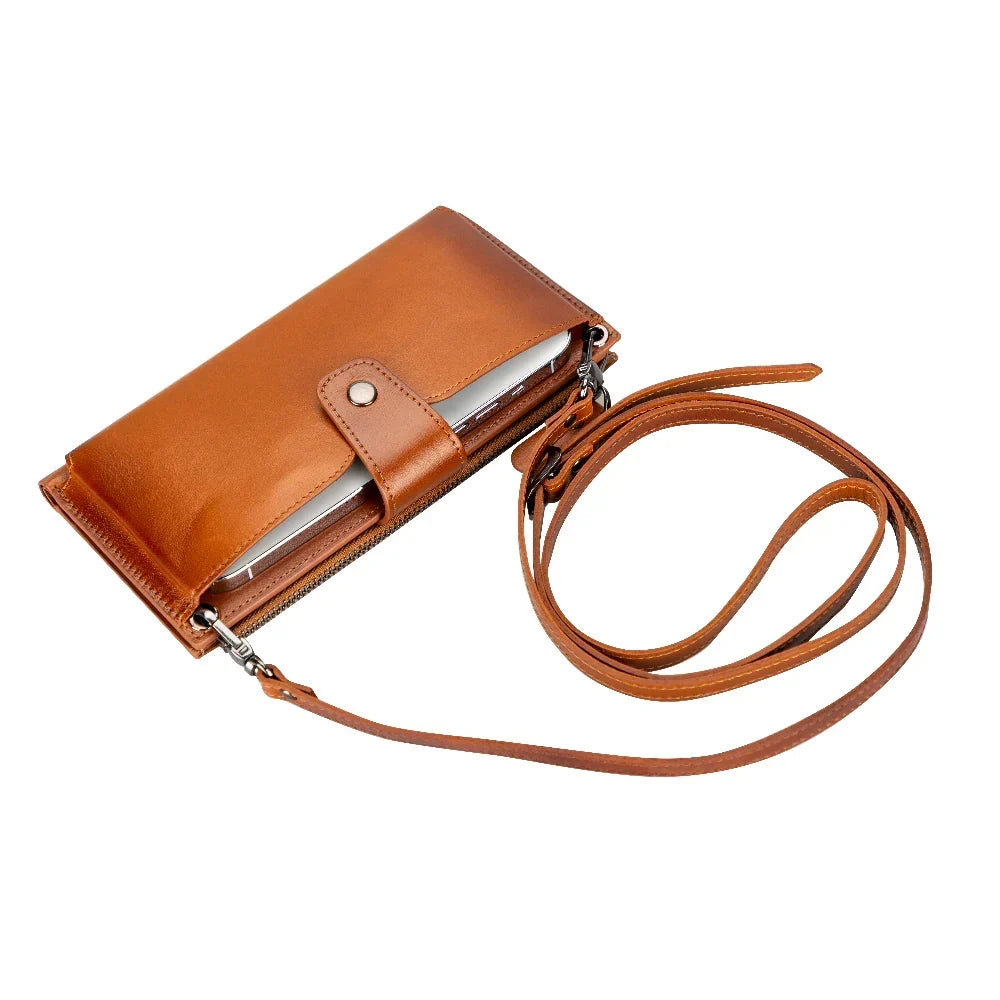 Leather Crossbody Phone Bag – Full-grain leather – view 2