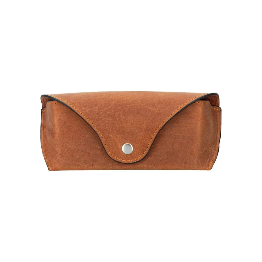 Leather Glasses Case in Tan Brown