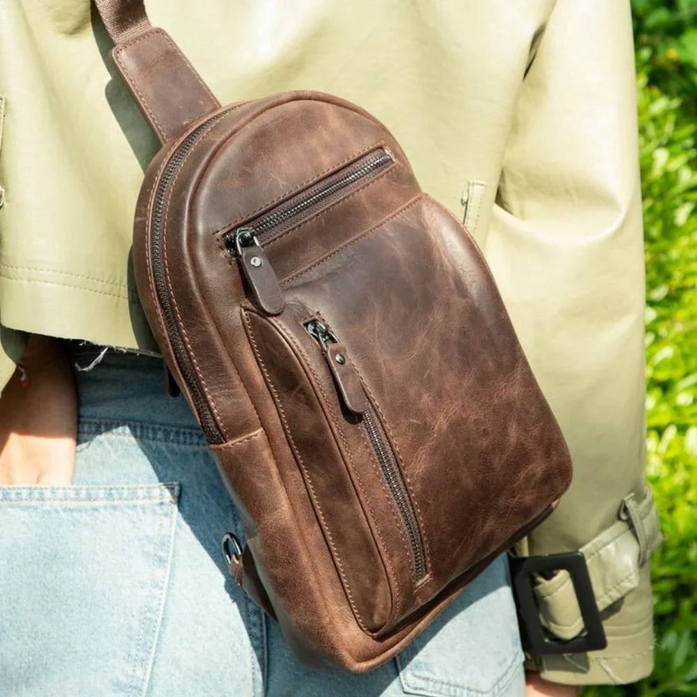 Leather Crossbody Bag – Full-grain leather – view 2