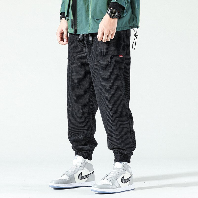 Men's Relaxed Fit Corduroy Trousers - Extended Sizes - side view | SAINT DOR