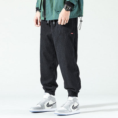 Men's Relaxed Fit Corduroy Trousers - Extended Sizes - side view | SAINT DOR