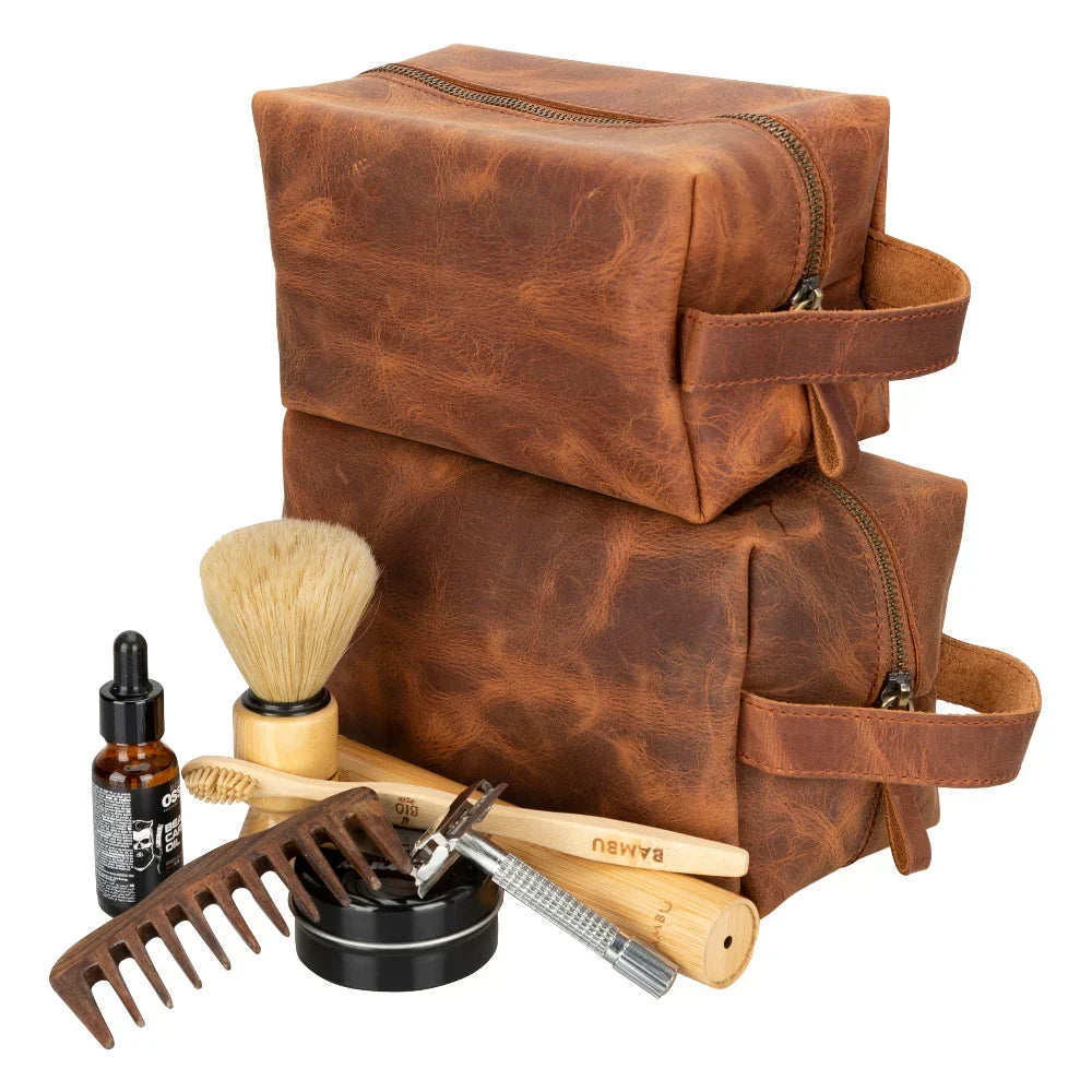 Leather Wash Bag – Full-grain leather – view 9