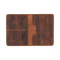 Leather Passport Holder in Tan Brown