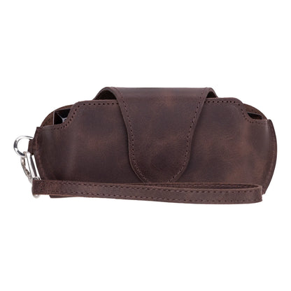 Leather Glasses Case in Dark Brown