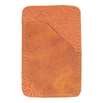Leather Card Holder in Tan Brown