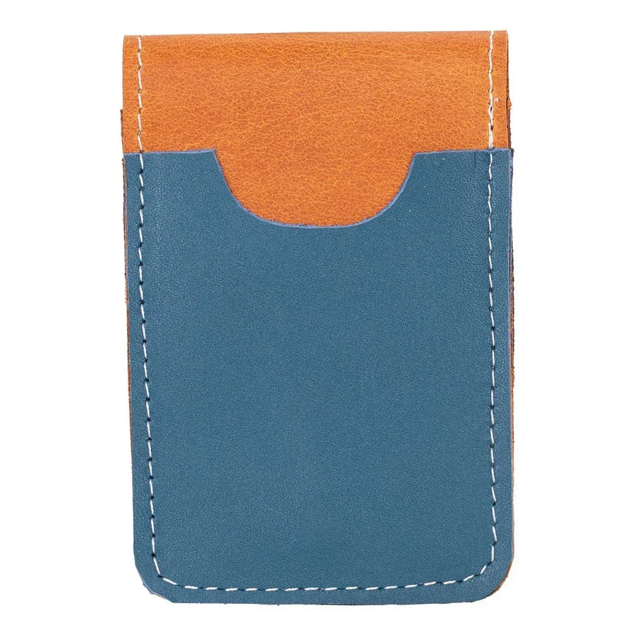 Leather Card Holder in Blue