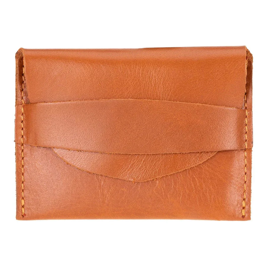 Leather Card Holder in Tan