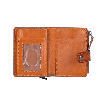Leather Card Holder in Tan