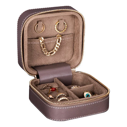 Leather Jewellery Box in Mink