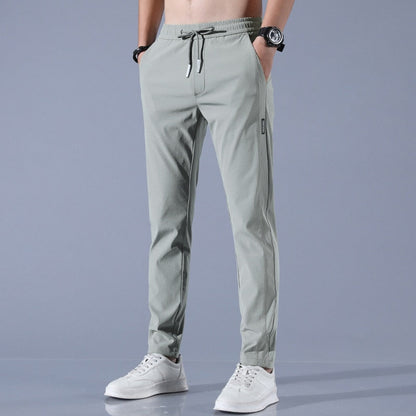 Men's Quick-Dry Stretch Trousers - Lightweight Active Fit in Green