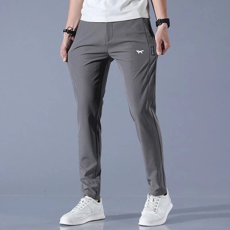 Men's Slim Fit Golf Trousers - back view | SAINT DOR