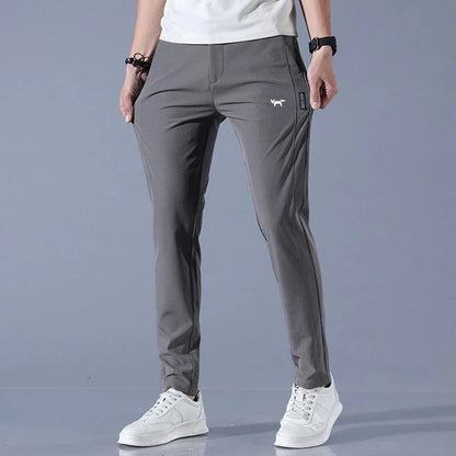 Men's Slim Fit Golf Trousers - back view | SAINT DOR