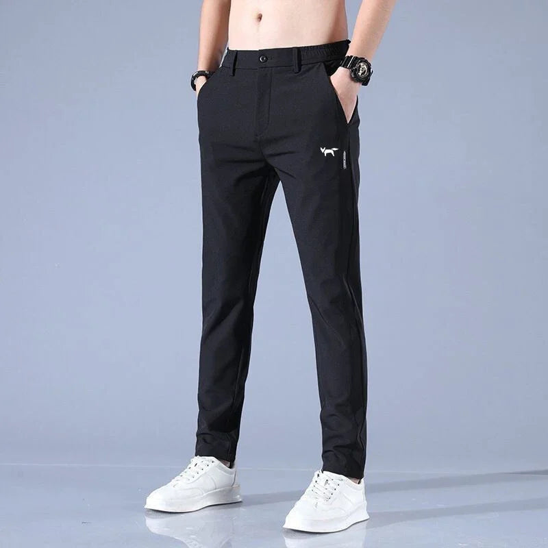 Men's Slim Fit Golf Trousers - side view | SAINT DOR