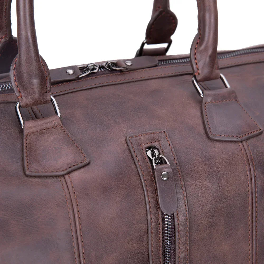 Leather Weekend Bag – Full-grain leather – view 9