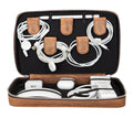 Leather Cable Organizer in Tan Brown