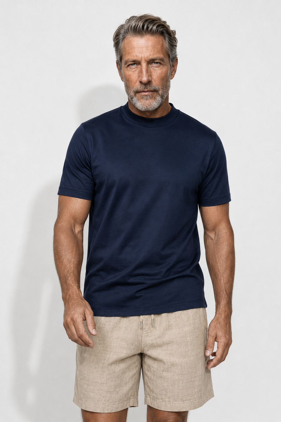 Mercerized T-shirt — Navy — Mercerized Cotton T-shirts