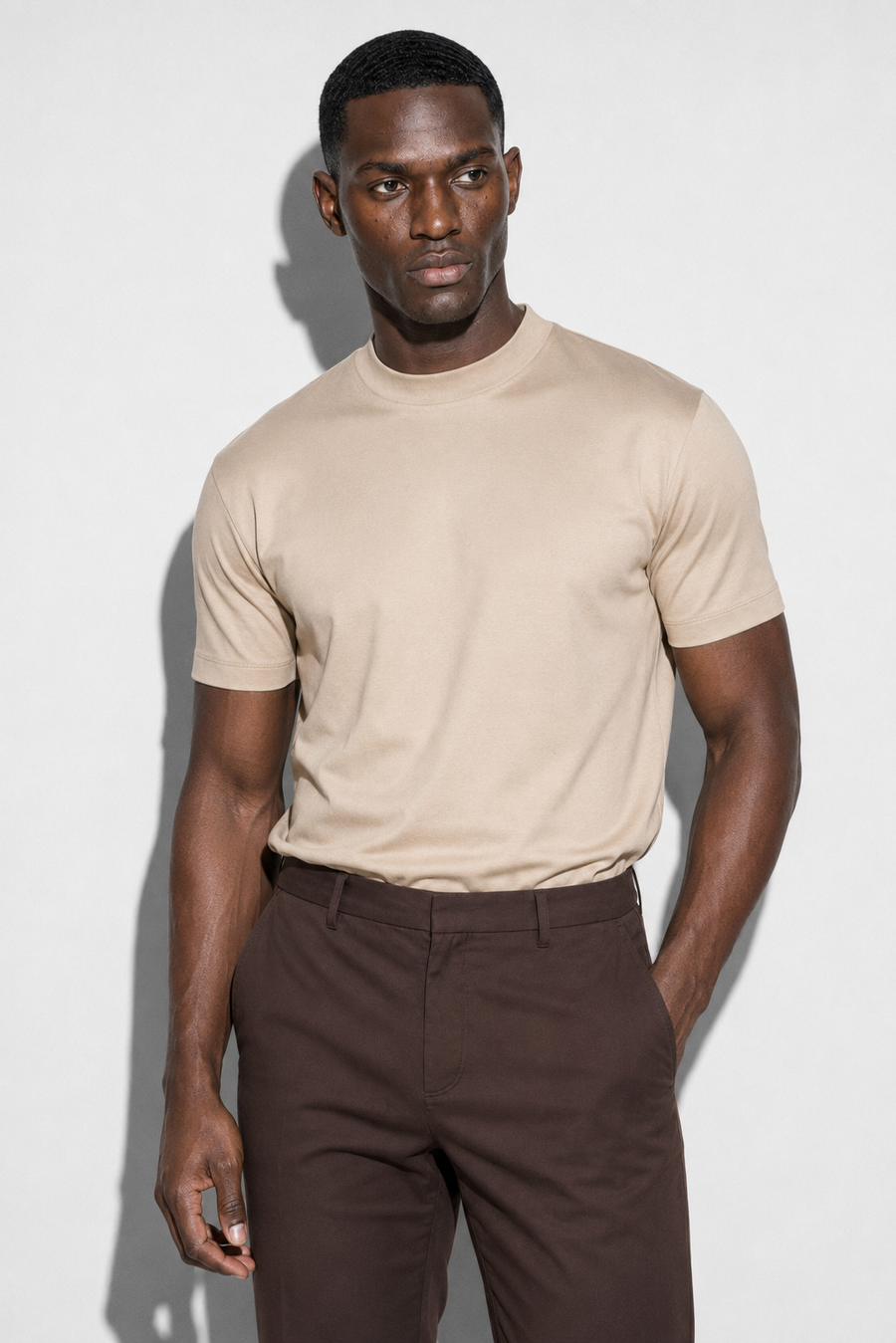 Mercerized T-shirt — Beige — Mercerized Cotton T-shirts