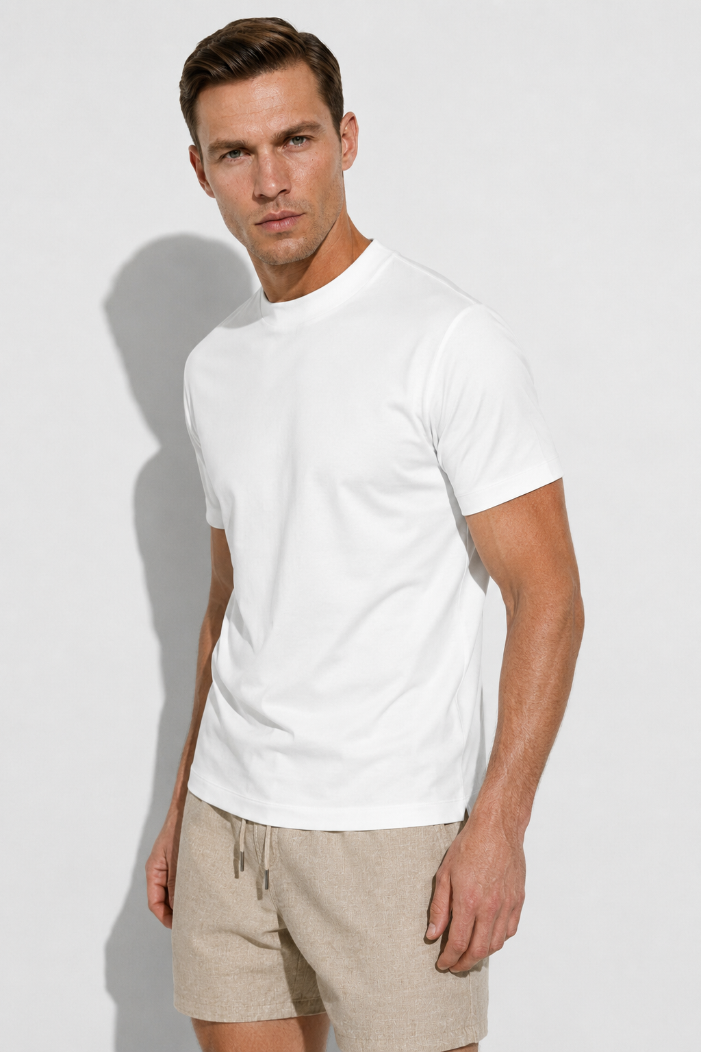 Mercerized T-shirt — White — Mercerized Cotton T-shirts