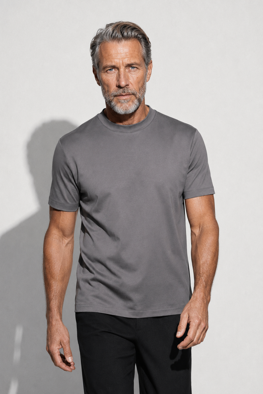 Mercerized T-shirt — Grey — Mercerized Cotton T-shirts