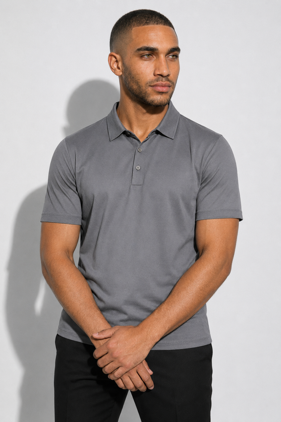 Mercerized Polo Shirt — Grey — Mercerized Cotton Polo Shirts