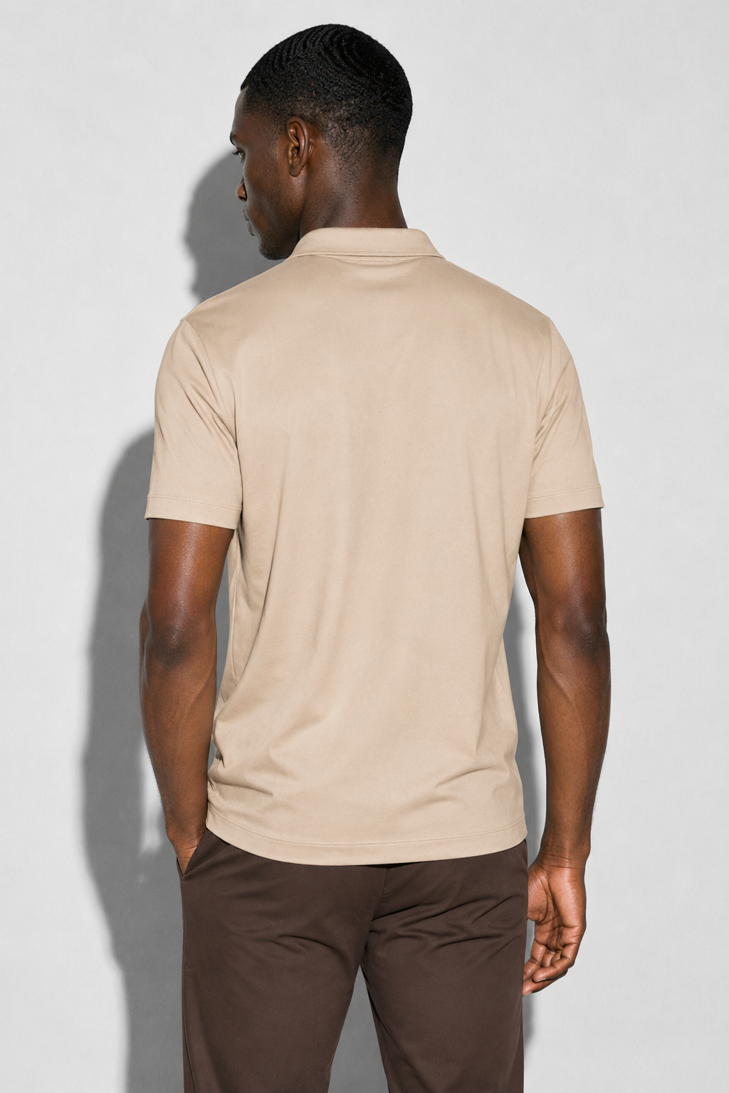 Mercerized Polo Shirt — Beige — Mercerized Cotton Polo Shirts