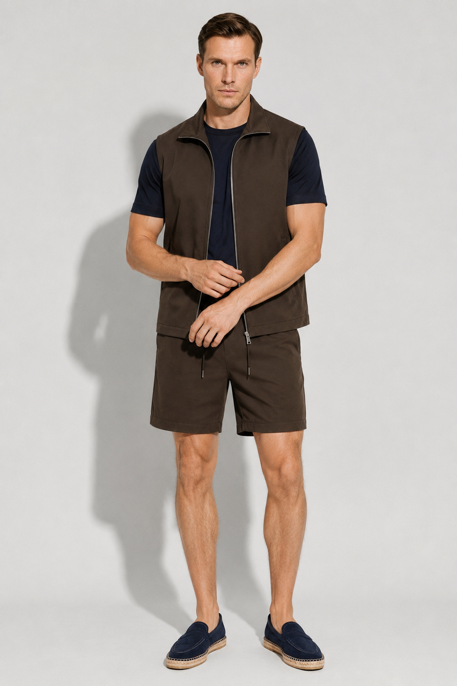 Travel Shorts Set — Brown — Travel sets with shorts