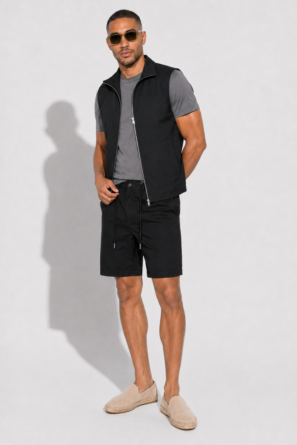 Travel Shorts Set — Black — Travel sets with shorts
