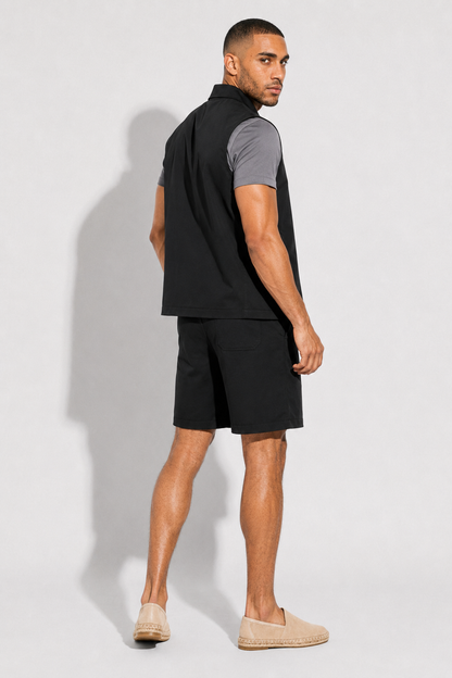 Travel Shorts Set — Black — Travel sets with shorts