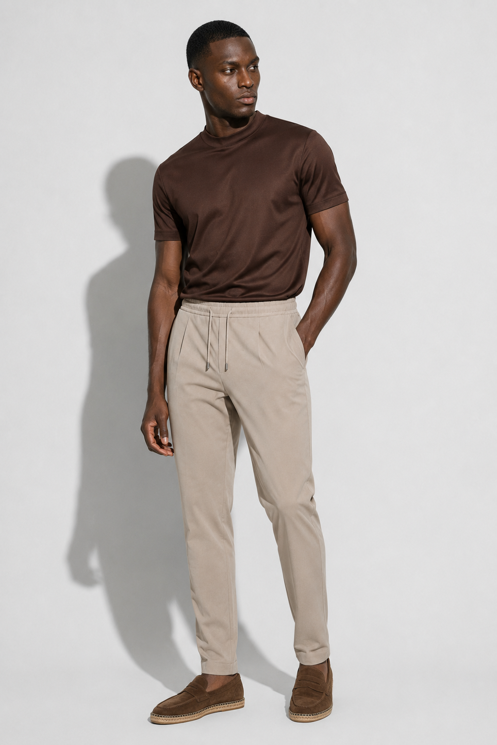 Smart Stretch Trousers — Beige — Smart trousers