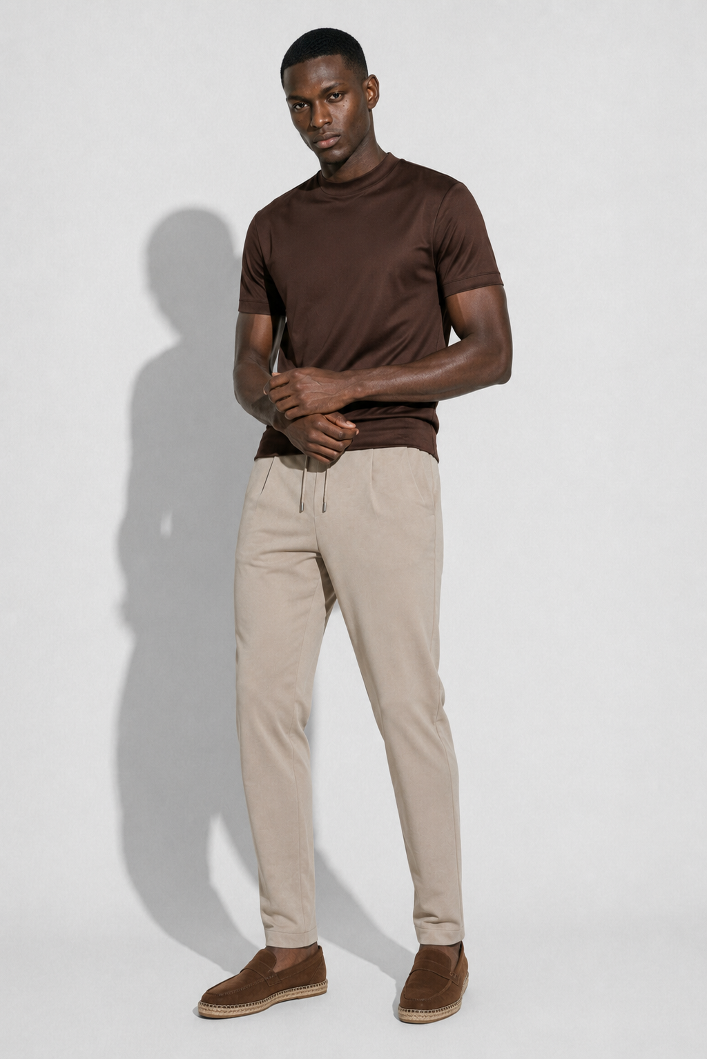 Smart Stretch Trousers — Beige — Smart trousers