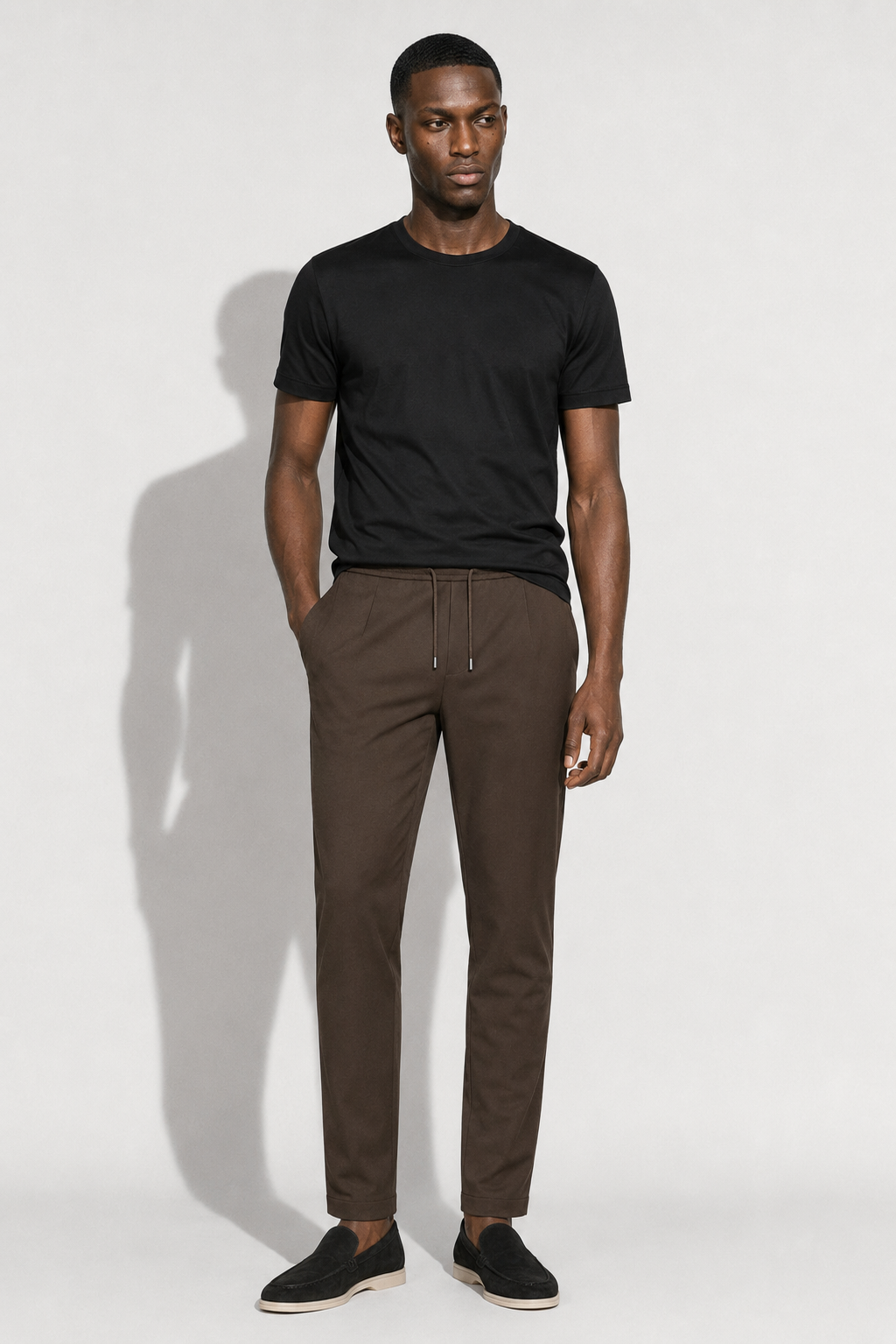 Smart Stretch Trousers — Brown — Smart trousers