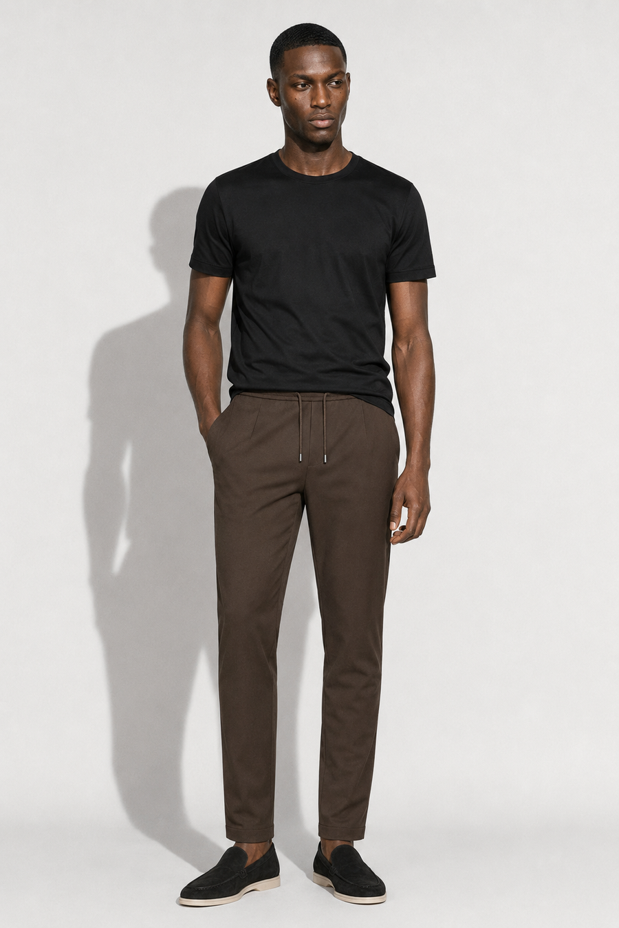 Smart Stretch Trousers — Brown — Smart trousers