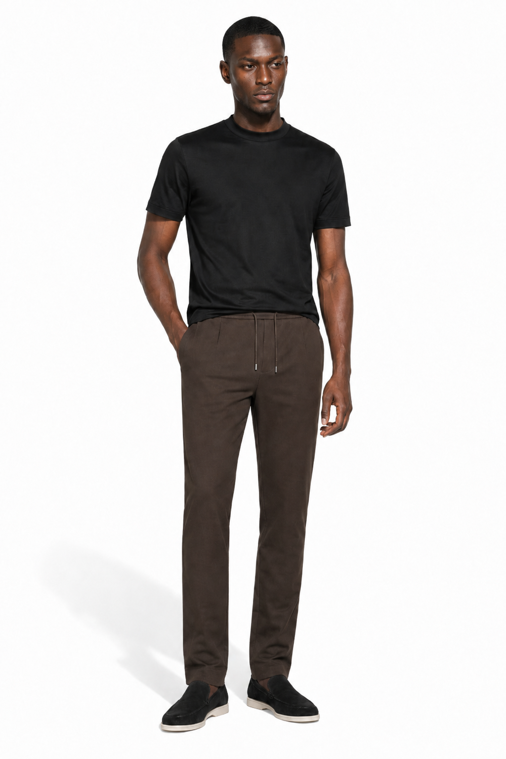 Smart Stretch Trousers — Brown — Smart trousers