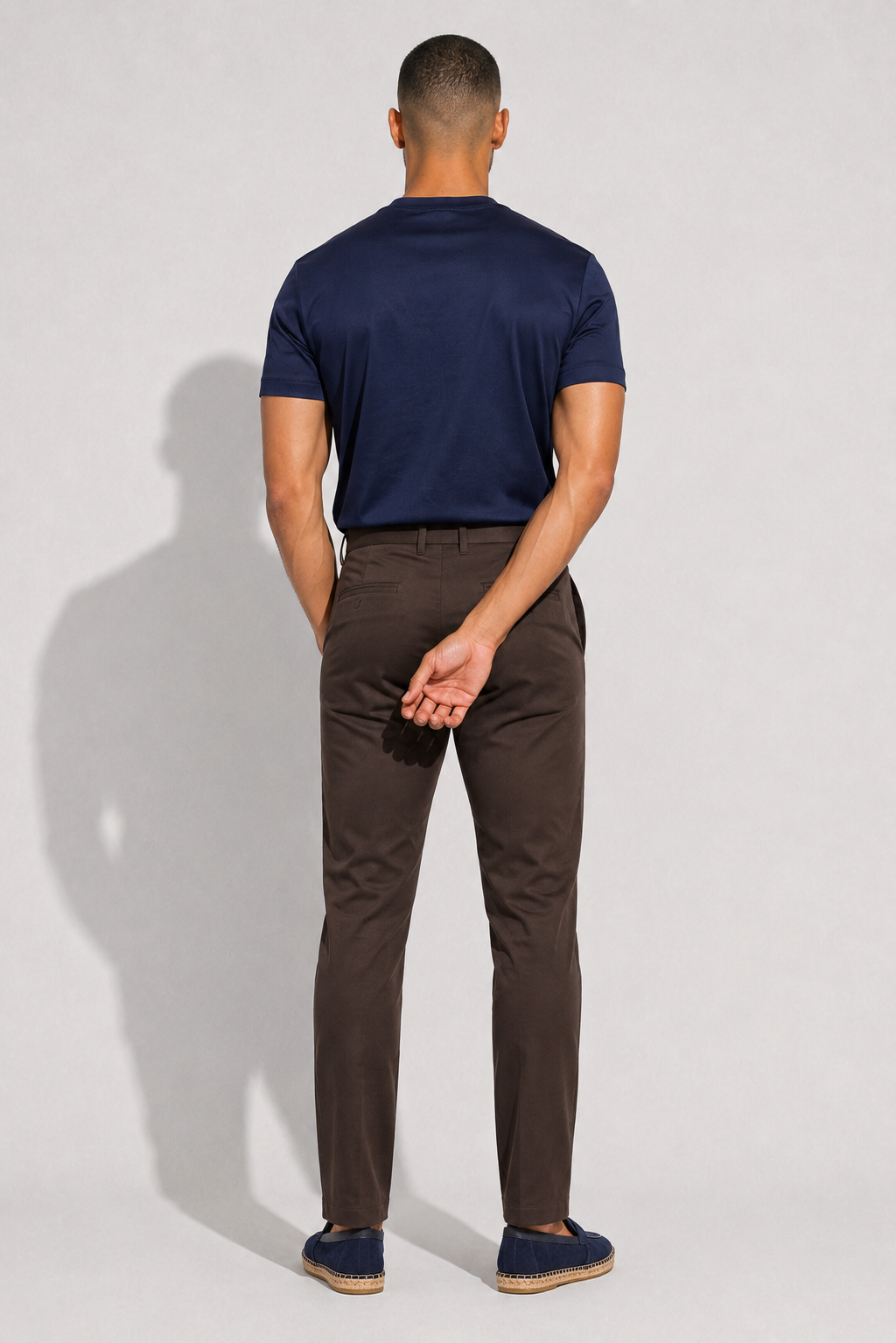 Stretch Twill Trousers — Brown — Stretch twill trousers
