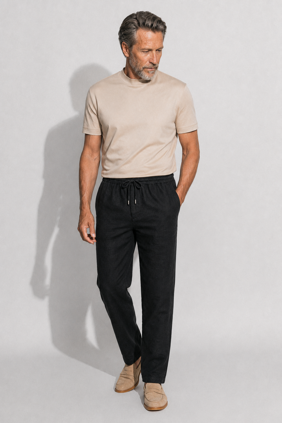 Linen Trousers — Black — Linen Trousers