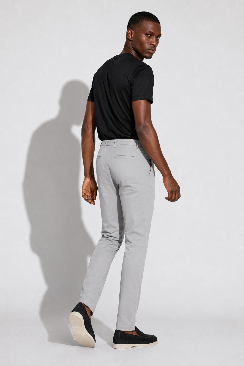 Stretch Twill Trousers — Grey — Stretch twill trousers