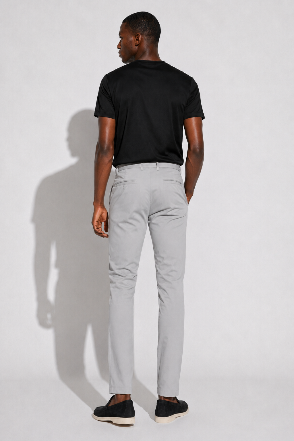 Stretch Twill Trousers — Grey — Stretch twill trousers