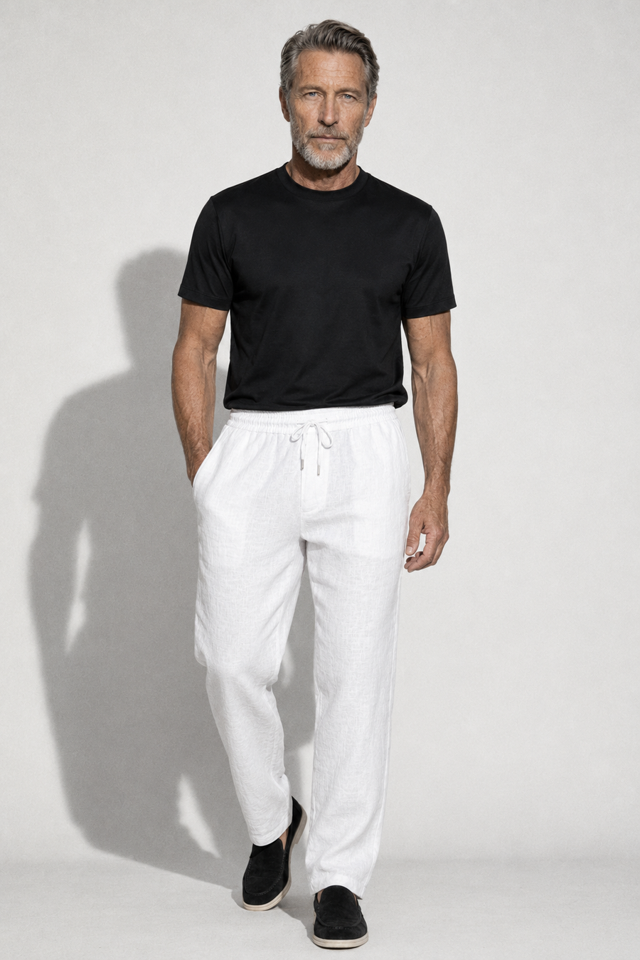 Linen Trousers — White — Linen Trousers