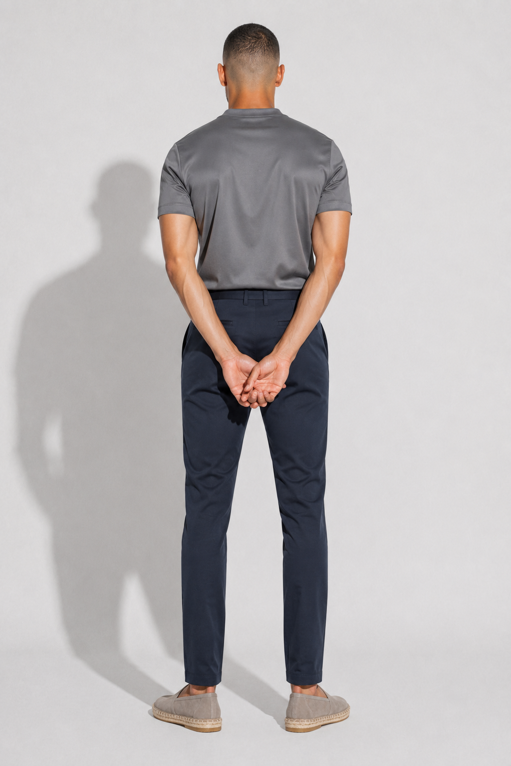 Stretch Twill Trousers — Navy — Stretch twill trousers