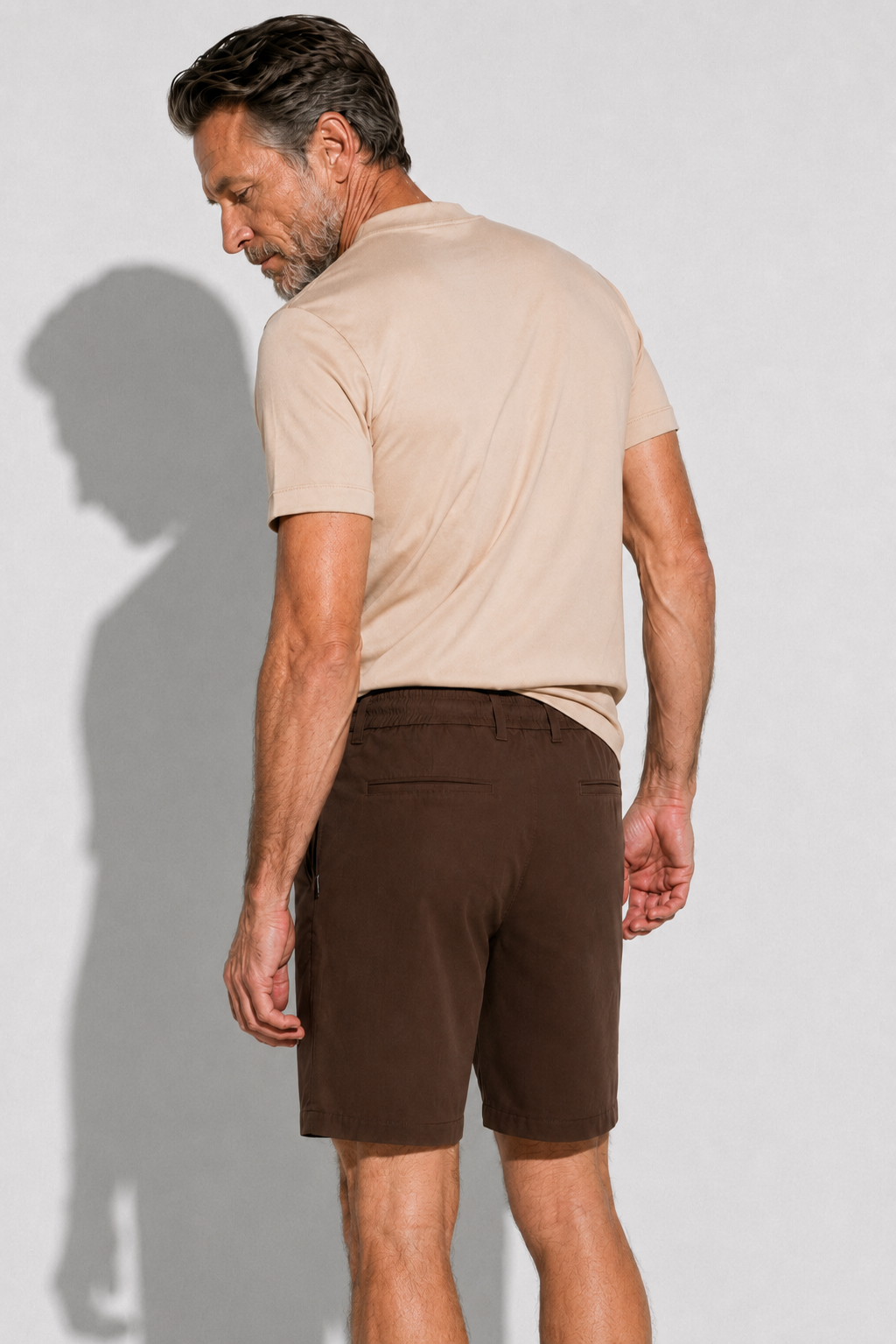Drawstring Shorts — Brown — Shorts