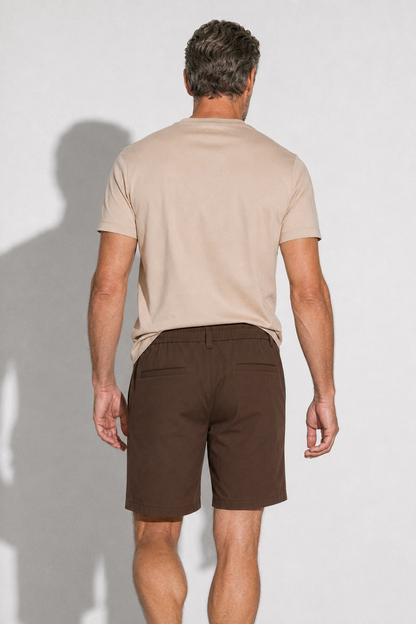 Drawstring Shorts — Brown — Shorts