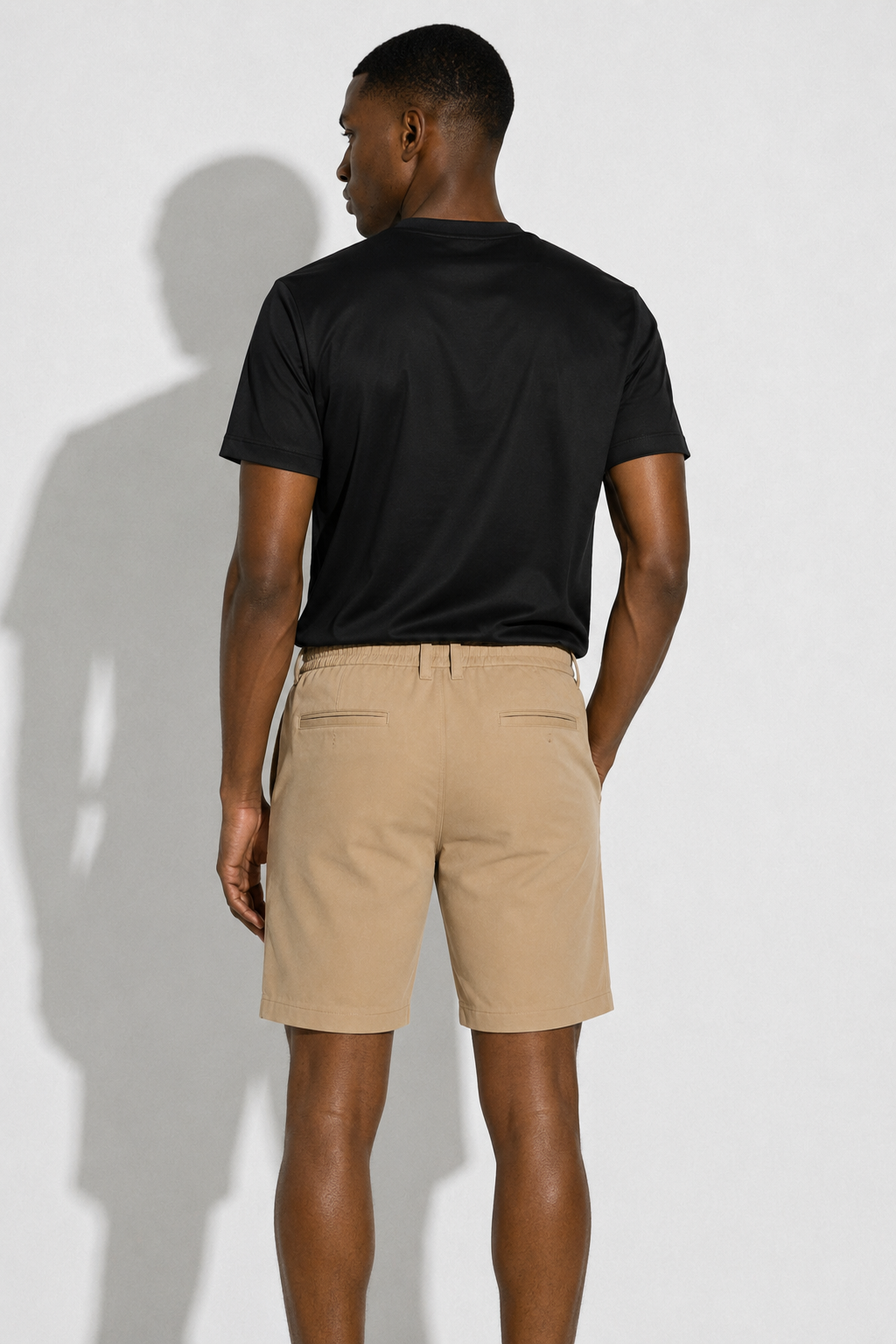 Drawstring Shorts — Beige — Shorts