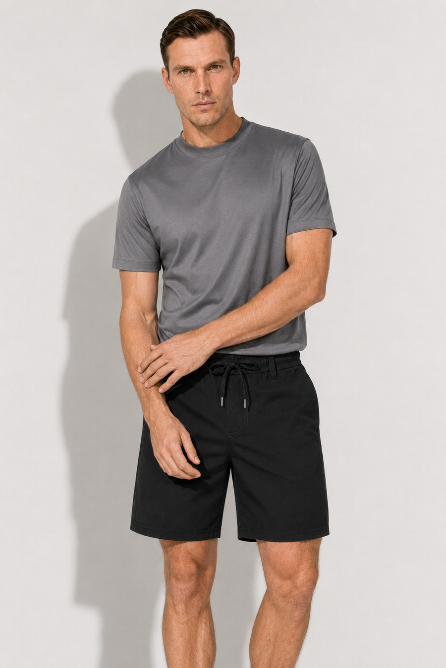 Drawstring Shorts — Black — Shorts